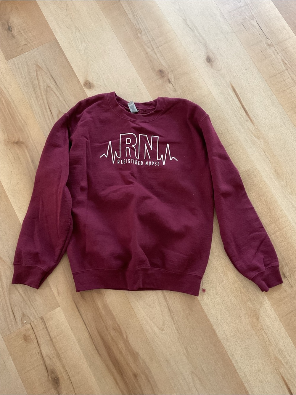 Maroon RN Registered Nurse Sweatshirt - Unbranded
